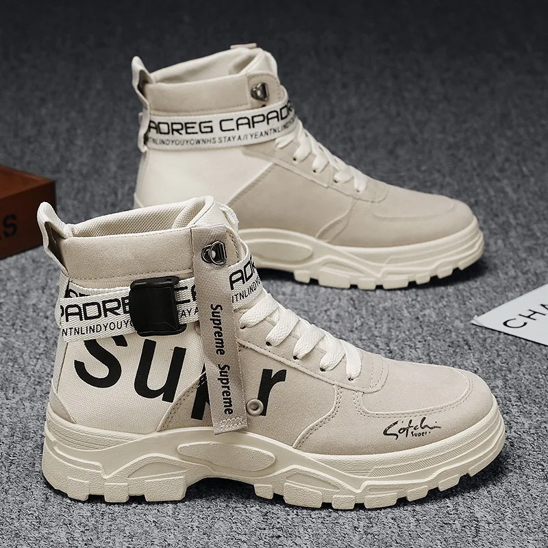 Top Quality men's sneakers Plus-size  Breathable Casual Walking Sports Men Fashion  Martin Boots Casual Shoes For Men