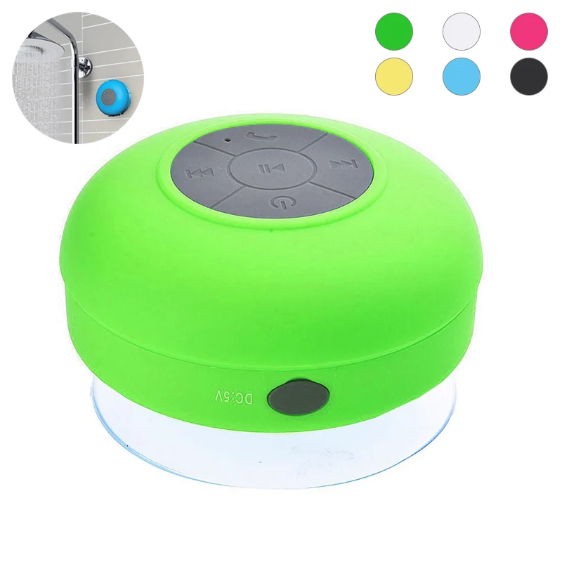 

Wireless Waterproof Mini Speaker with wall Suction Cup and Built-in Microphone Handsfree used outdoor Showers or bathroom pool