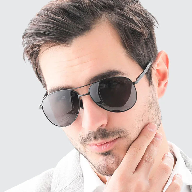 

Hot Sale Classic Aviation Style Brand Designer High Quality Big Frame Spring Hinge Fashion Polarized Sunglasses for men