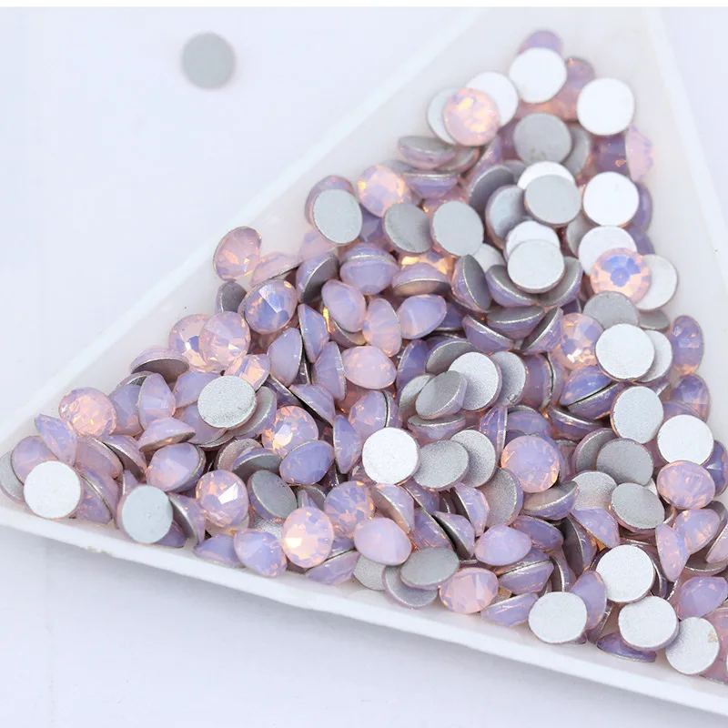 

Wholesale bulk rhinestones ss 10121620 pink opal flat back strass crystal diamond for nail art design