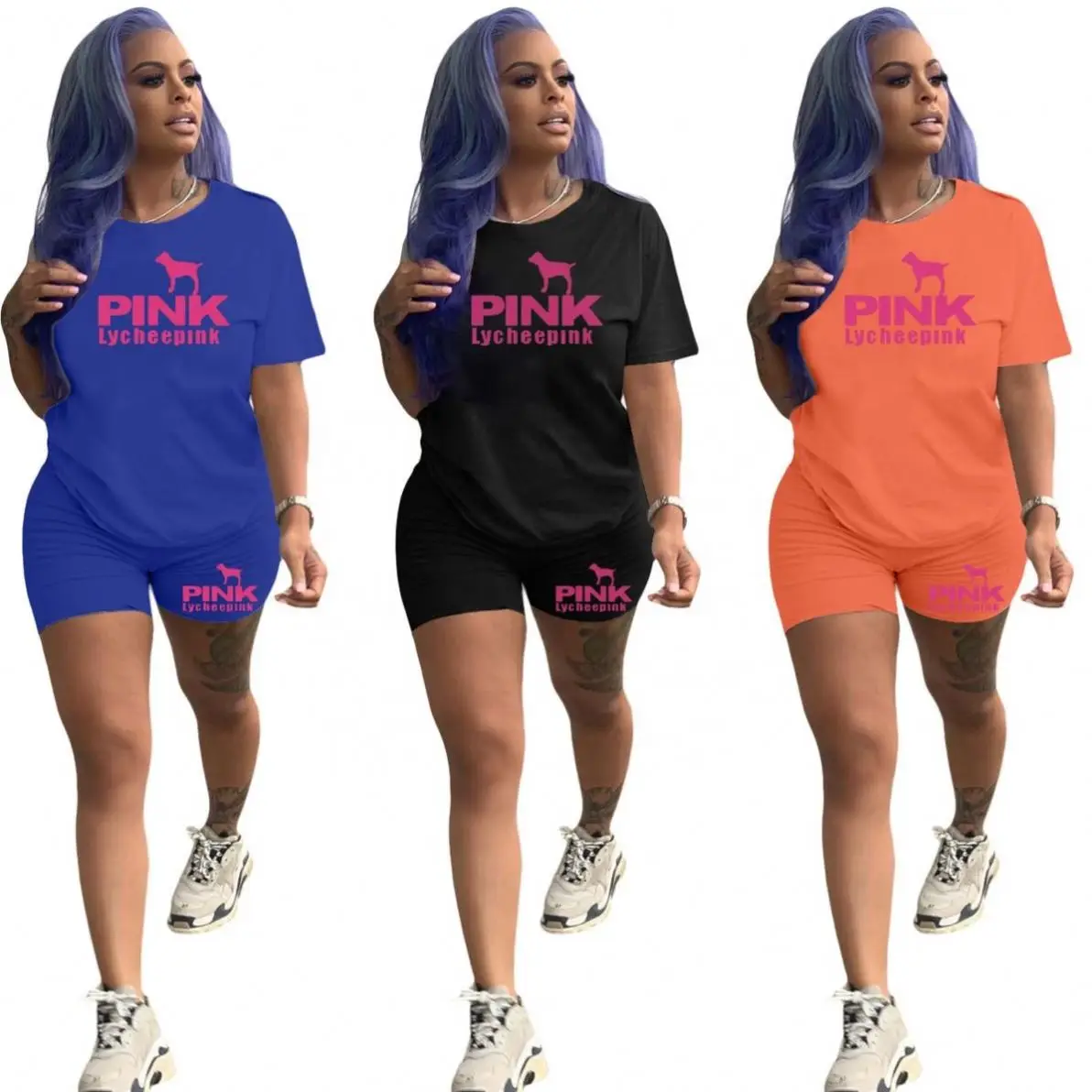 

ZYY981 letter print casualladies women polyester cheap tracksuits sports wear