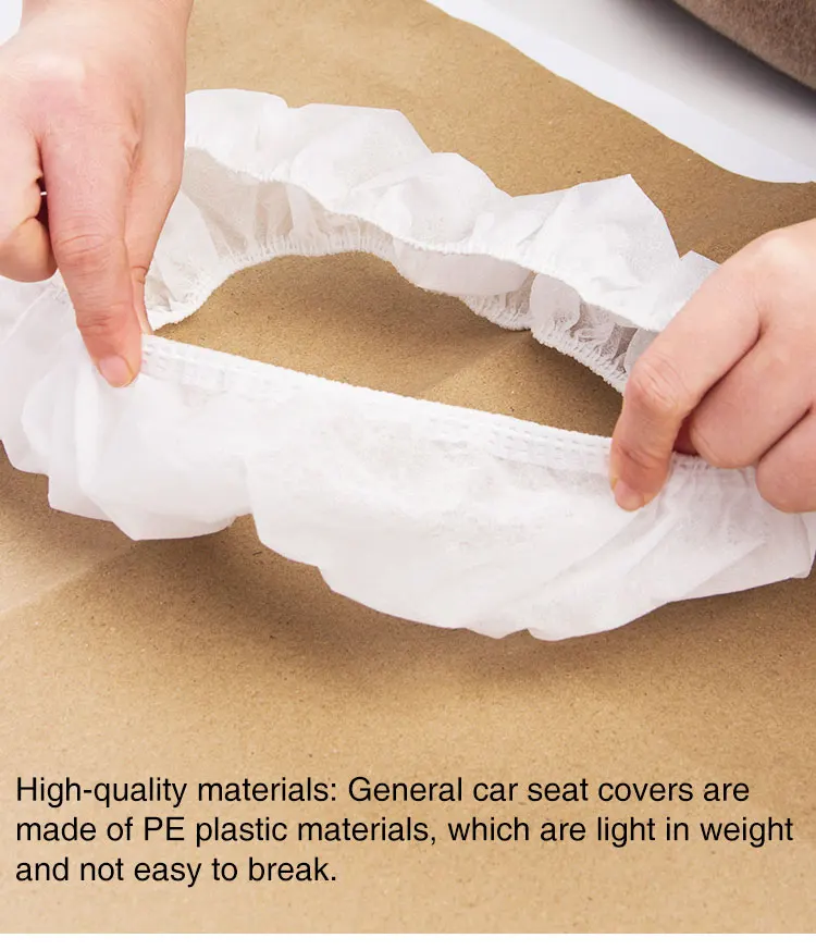 Universal Plastic Steering Wheel Covers Disposable Car Seat Cover Set