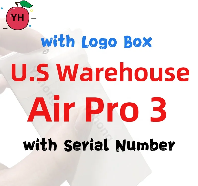 

U.S Warehouse Free Shipping Original Logo Air 3 Rename GPS Airha 1562 Gen 3 Earphone Air Pro 3 BT Wireless Earbuds Airs Pro 3, White