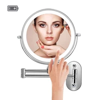 

Wall Mounted Battery Powered Led Light Magnifying Mirror 10X Hotel Bathroom Make Up Mirrors