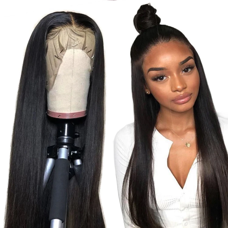 

150% Density Wigs Undetectable Straight Virgin Human Hair Wgs Lace Front Pelucas Lace Front Wig In Zurich
