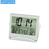 Large number simply lcd folding world time clock with calendar bedside desk