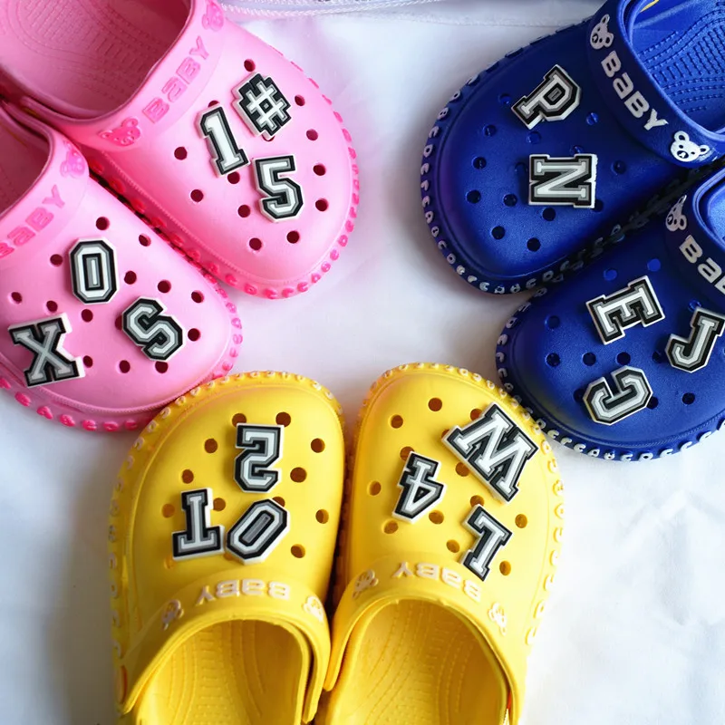 

2021 Wholesale Designer Cheap Custom New PVC Letter and Number Charms Gift for Crocs Shoes Sandals, Pictures shown