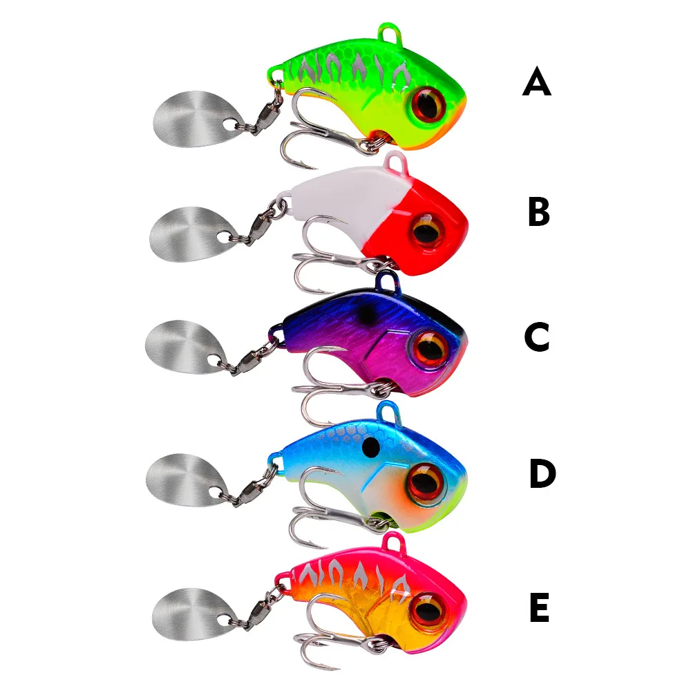 

Slow jigging fishing lure metal spoon 6g 15g 28g long casting hard VIB spinner jig, Various colors