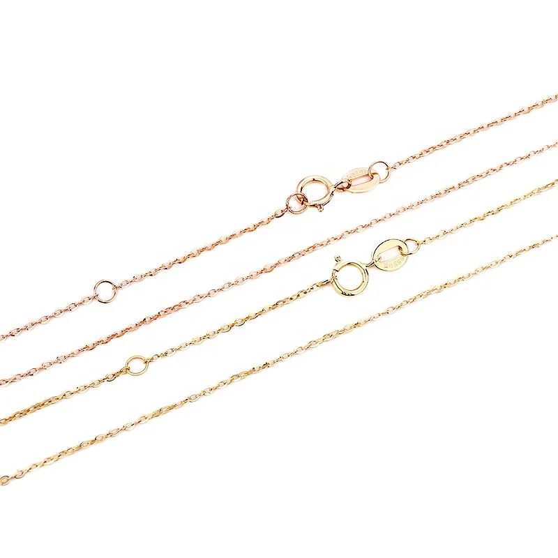 

14K Real Gold Chains Necklace Yellow Gold Solid Gold Link Chain