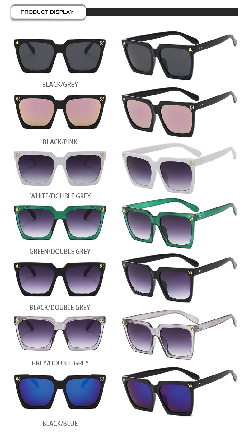 Cheap Shades OEM Square Unisex Sun Glass PC Frame AC Lens Men Sunglasses