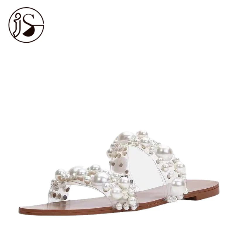 

2021 Bohemia beads Beach slippers ladies fashion wear sequin for women sandals
