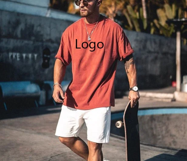 

Free sample Custom your logo 100% cotton T-shirt blank oversized Tshirt