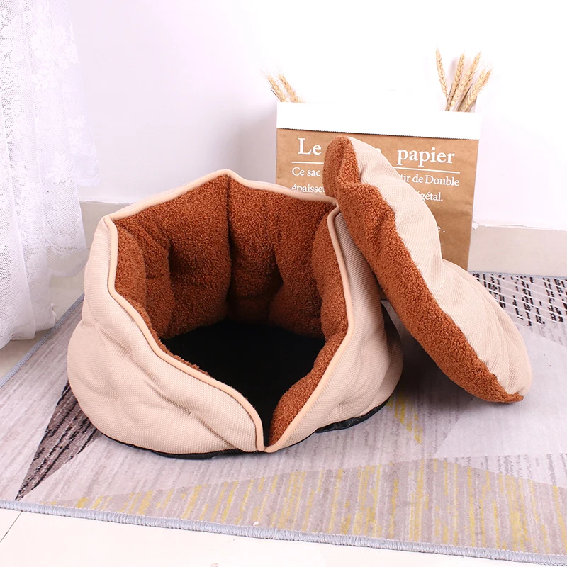 

Top Selling Personalized Luxury Custom Dog House Cave Bed Irregular Shape Lamb Wool Pet Bed