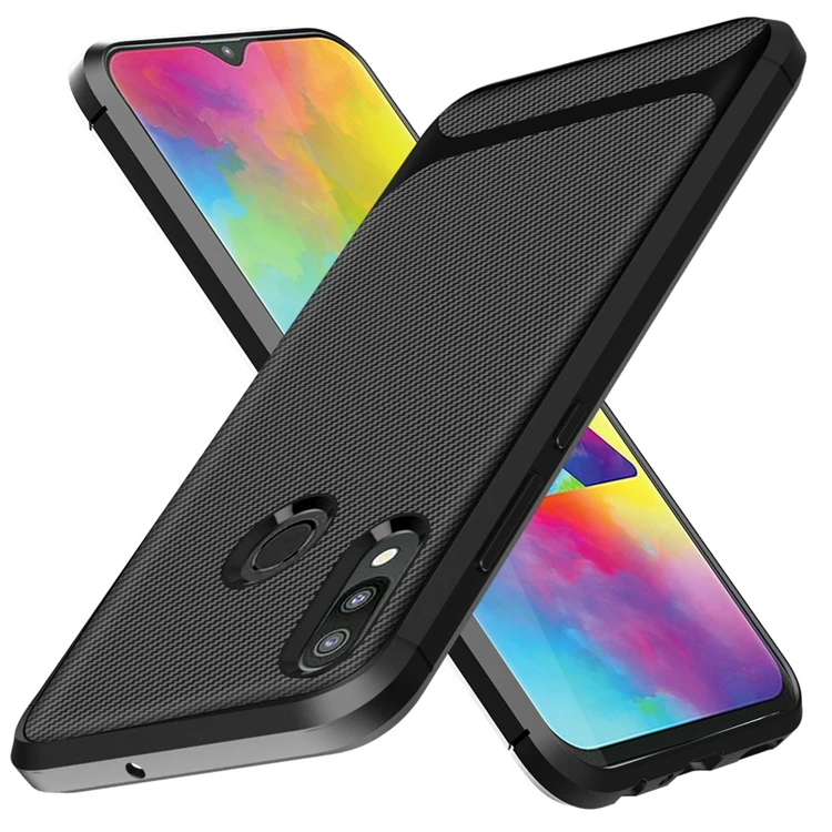 

XINGE New Fashion Carbon Fiber Soft Case For Samsung Galaxy M20 Back Cover