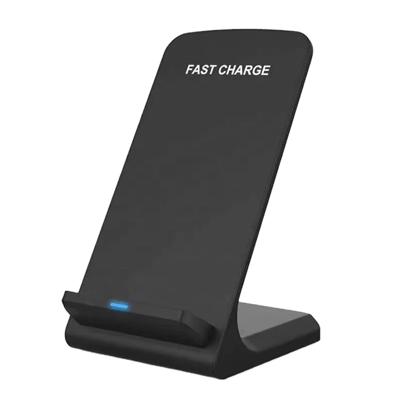 

10W QI Wireless Charger Quick Charge 3.0 Fast Charging for iPhone 8 13 XR Samsung S10 S9 S8 2-Coils Wireless Charger Stand 5V/2A, Black/white