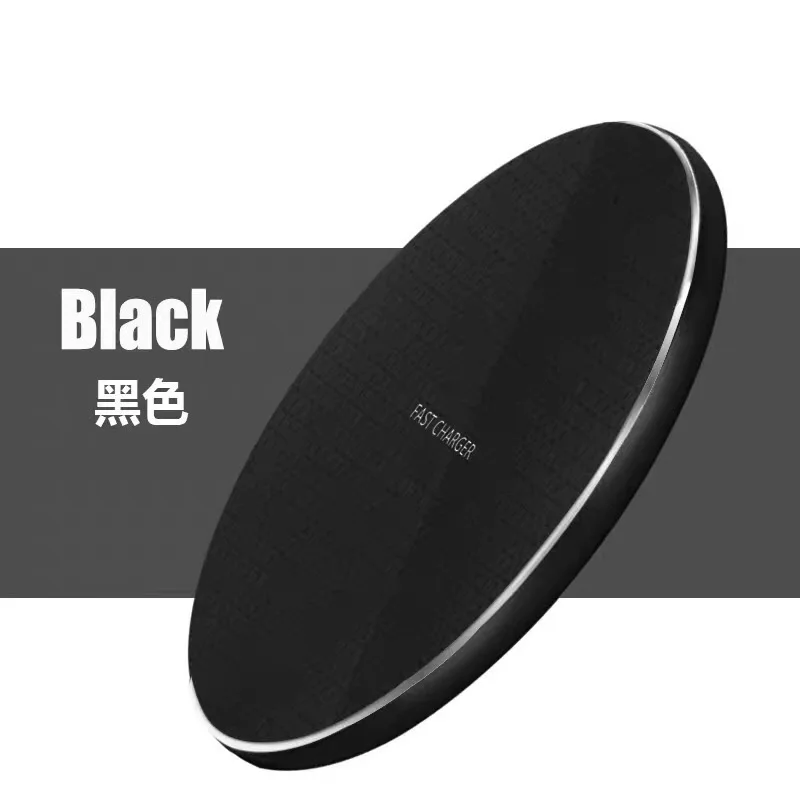 

2021 Amazon hot selling k8 mobile phone wireless charger 10W Qi ultra-thin metal fast portable charging board, Black blue red