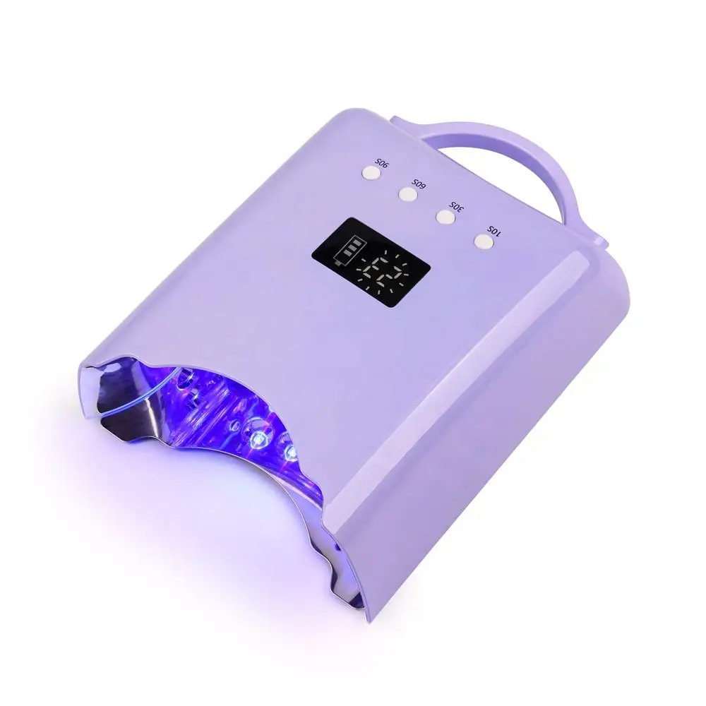 

Professional uv led nail lamp Battery rechargeable 78W manicure led light nail lamp wireless Cordless UV Led Nail Lamp