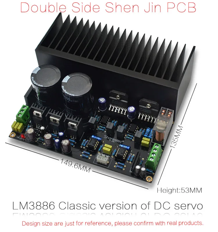 Lm3886 Stereo High Power Amplifier Board Op07 Dc Servo 5534 Independent