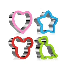 Super September Wholesale factory supply  kids use  Stainless steel  4  pcs fruit  sandwich cutter