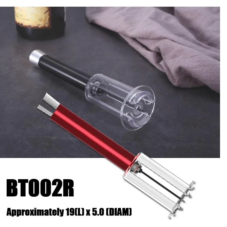 

Dropshipping Plastic aluminum needle Manual pressure wine bottle opener BT002R, 2 colors