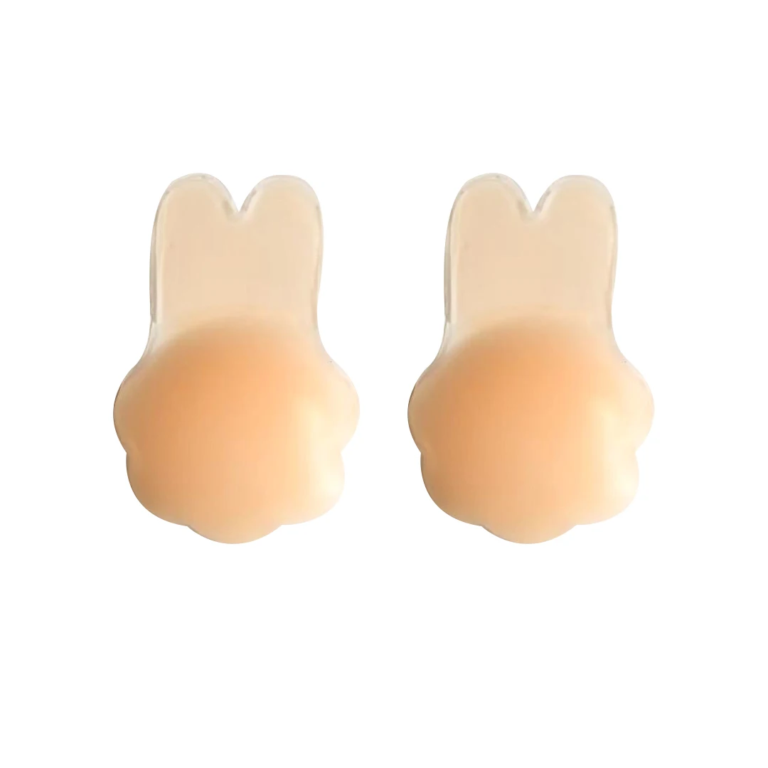 
Rabbit Shape Push Up Invisible nipple cover Waterproof Strapless Lift Silicone Nipple Sticker 