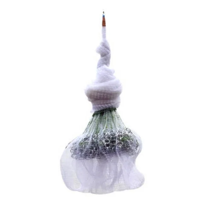 

Korean Hand Cast Japanese Style Bottom Pocket Green Cast Net Fishing Net With Good Price