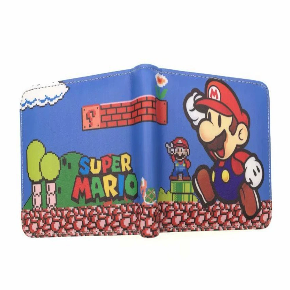 

Professional PU PVC Wallets Supplier Adult Student Game Fan Boy Girl Wallet Mario Coin Purse Super Mario Wallet