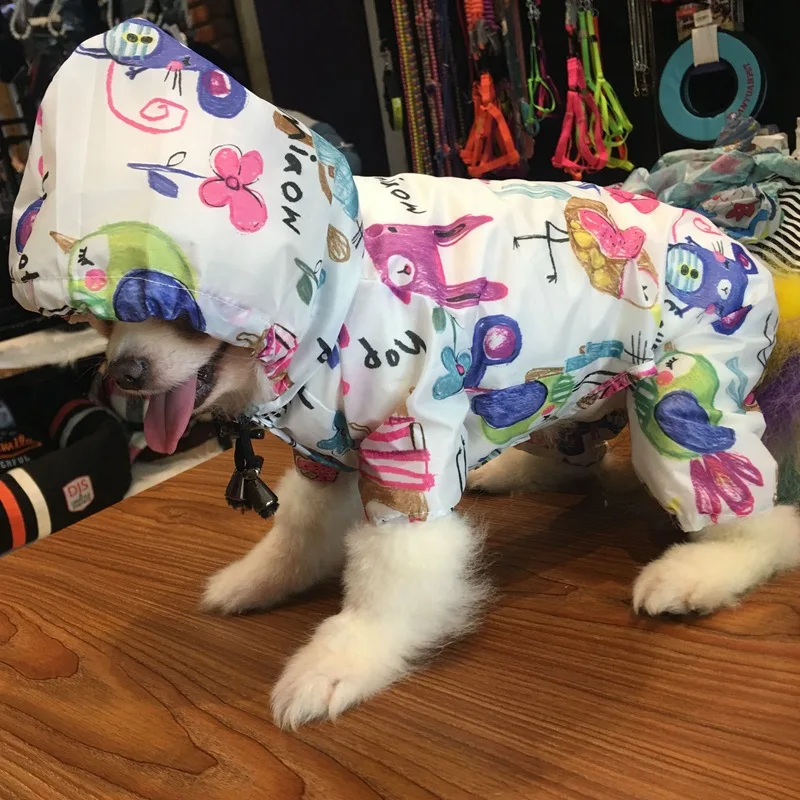 

Wholesale factory price popular waterproof pet four-legged raincoat dog clothes