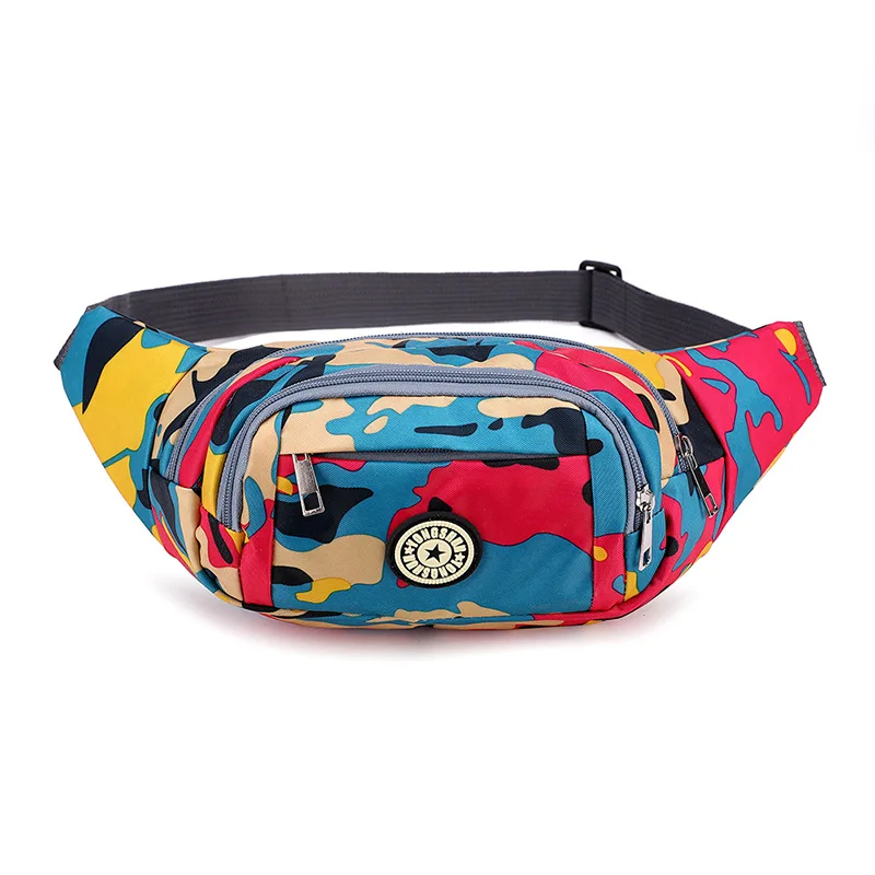 

Wholesale Colorful Camouflage Multi-layer Oxford Cloth Leisure Waist Bag Running Riding Sports Camo Fanny Pack, Picture