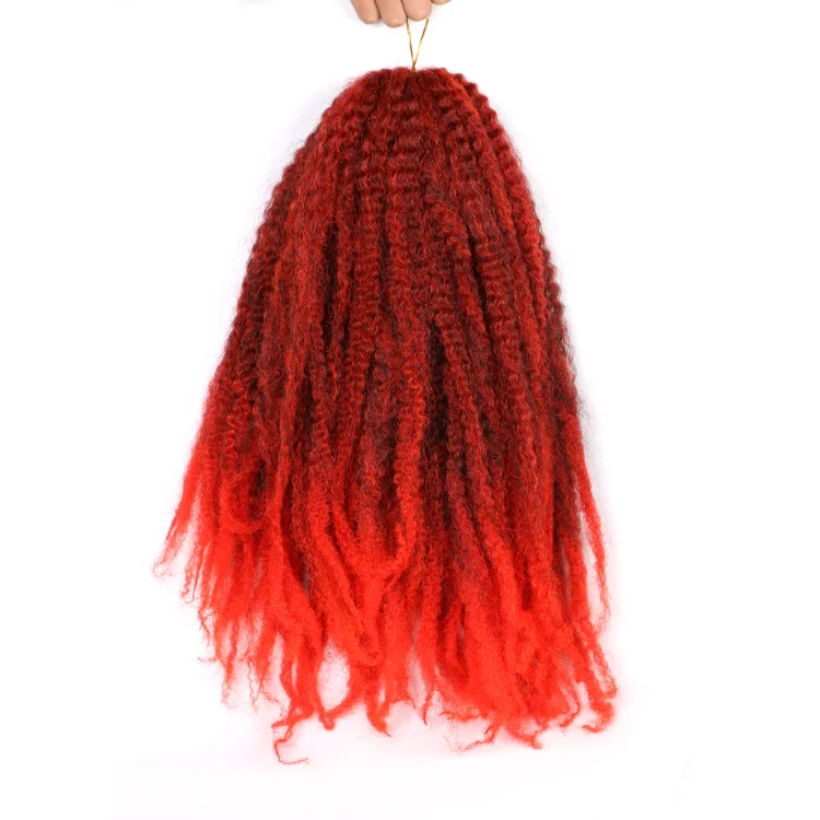 

Wholesale 18 Inch 60g 100% Synthetic Fiber Braid Afro Kinky Braid Hair Afro Kinky Twist Hair Hair Braid