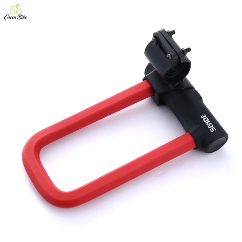 

Silicone Solid Bicycle Lock High Quality Multiple Colors U Lock, Black blue yellow red white