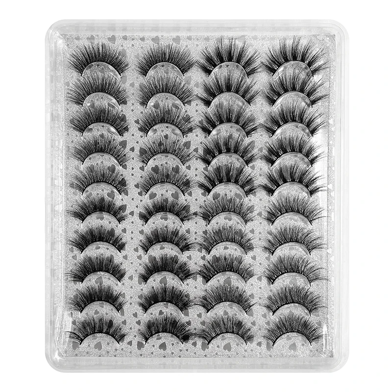 

wholesale faux mink vegan lashes private label faux mink eyelash book 3d fluffy faux mink lashes with box