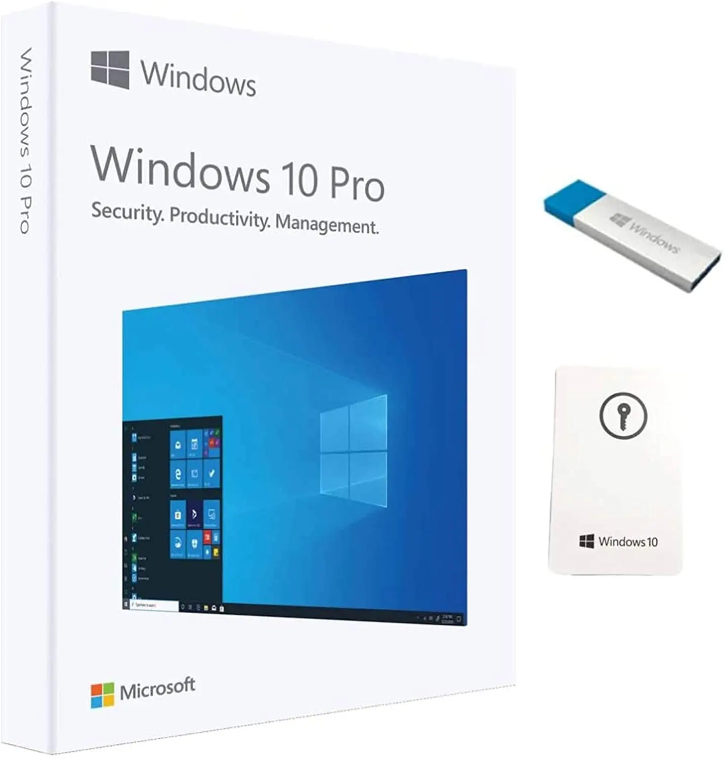 

Hot sale retail box package Microsoft Windows 10 professional Software 64 bits 3.0 USB flash drive Win 10 Pro System