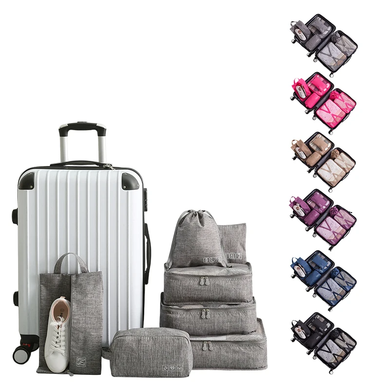 

2020 Travel Bags Packing Cubes Travel 7 Set Luggage organizer, 6 colors