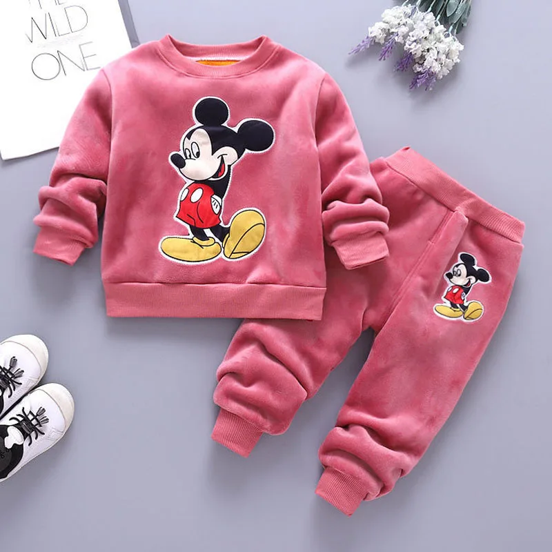 

Children's Autumn Winter Suit 2021 New Cartoon Long Sleeve Top and Pants Boys and Girls' Casual Sportswear 2pcs