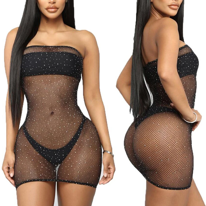 

Dropshipping New Style Honeymoon Night Lingerie Babydoll Dress For Women, Black