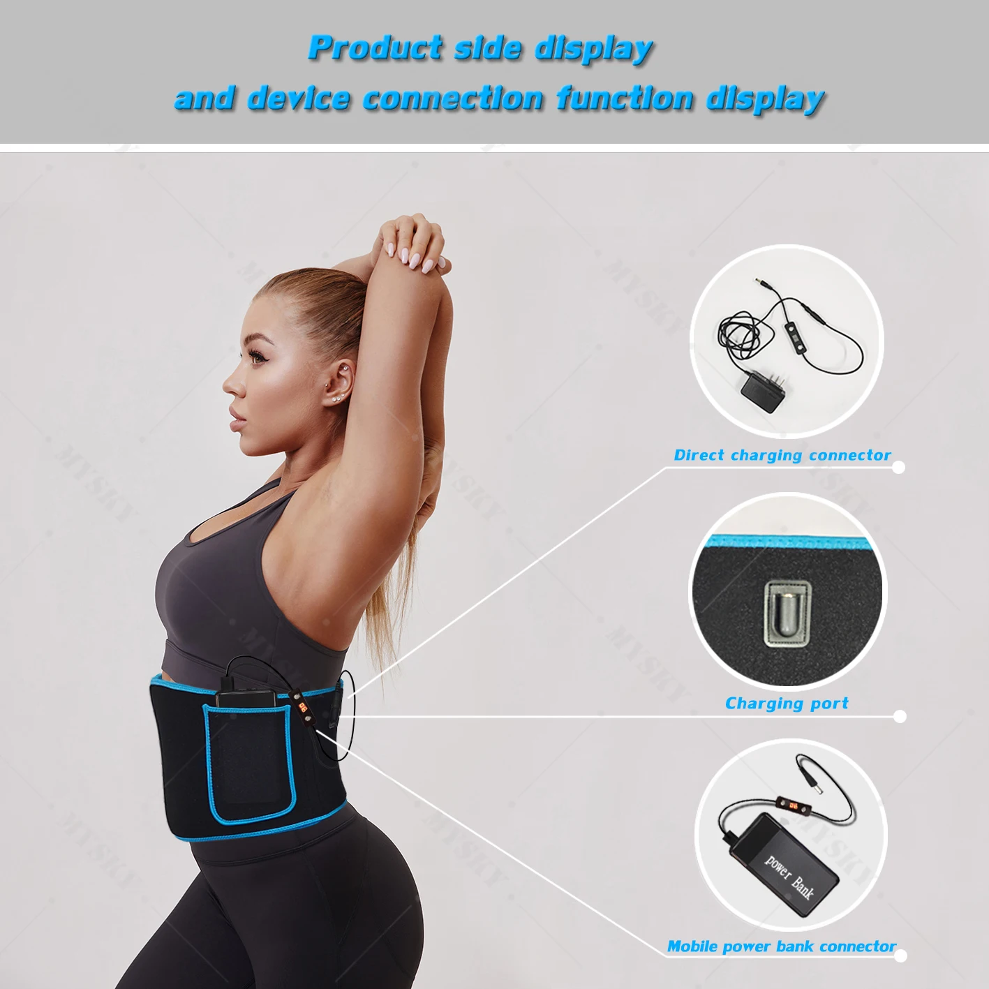 

LED phototherapy wrap 660nm 850nm red light therapy belt for weight loss beauty slimming, Black