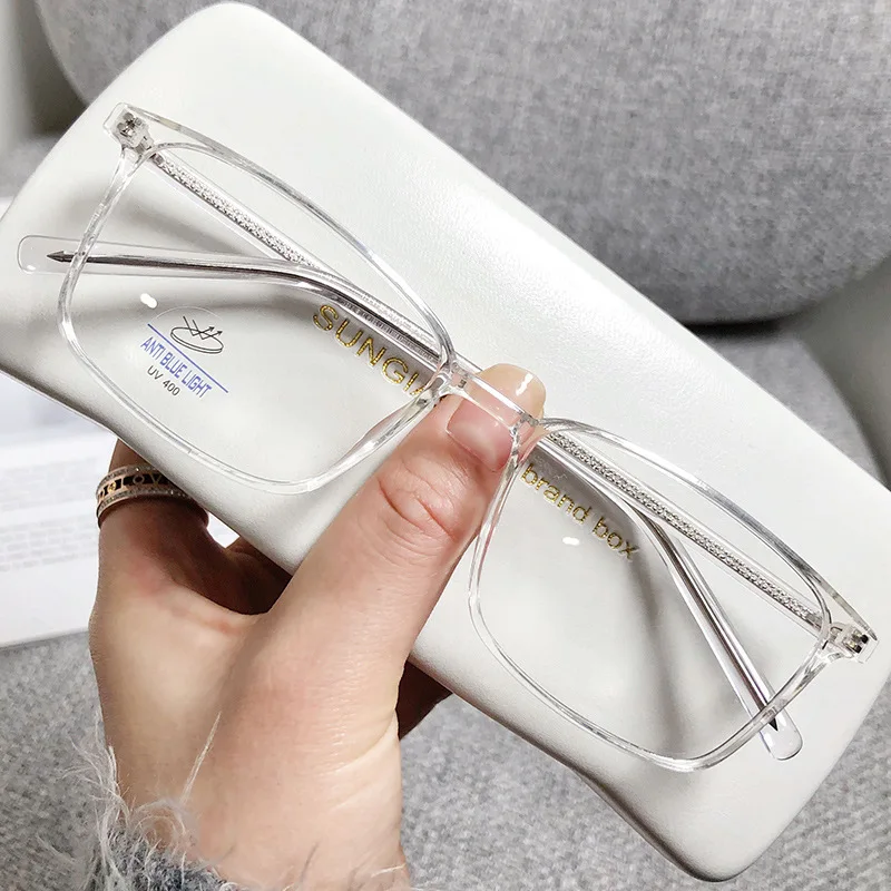 

2022 RETRO art glasses frame new anti blue light plug-in glasses