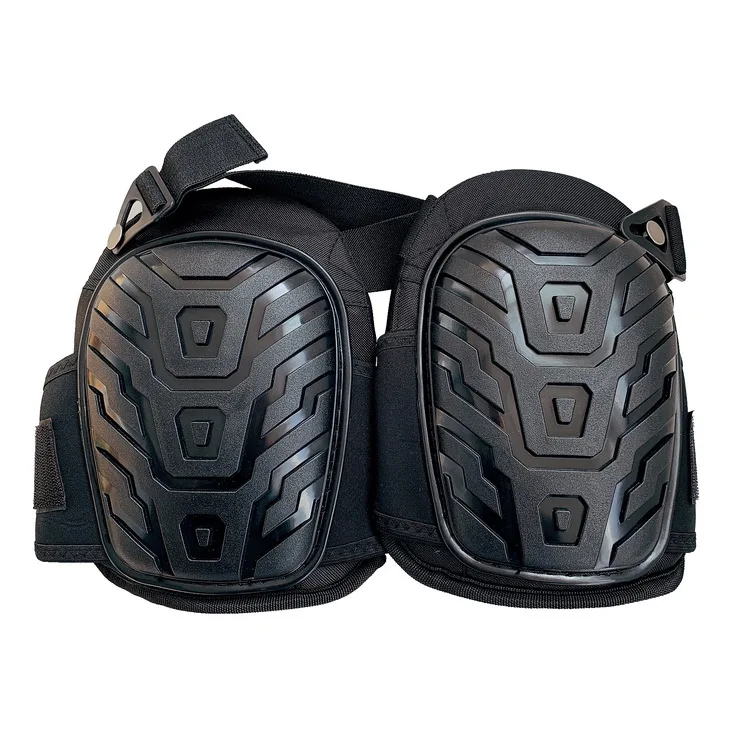 Rugged poly hard gel cap knee pads protect against rough surfaces 