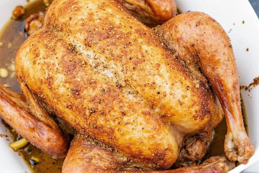 Roast chicken on a plate