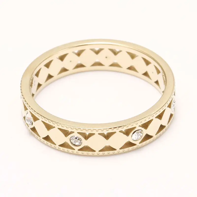 

Wholesale Engagement Gold Plated Cubic Zirconia Stainless Steel Ring