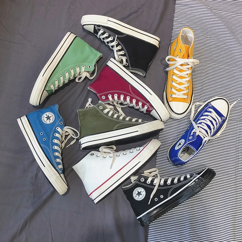 

Hot selling fashion comfortable casual flat walking style unisex canvas shoes