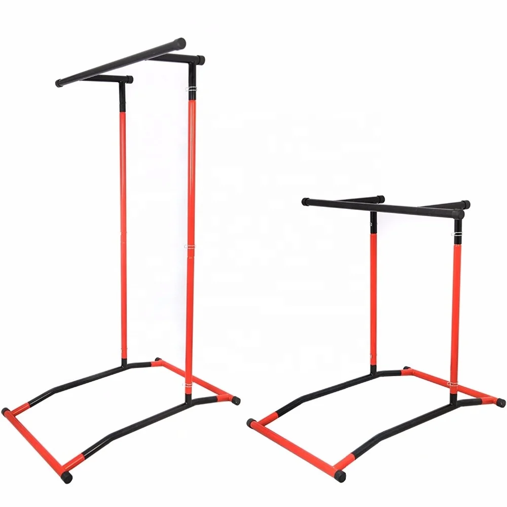 

Wellshow Sport Pull Up Bar Free Standing Dip Station Portable Power Tower Home Gym Equipment With Storage Bag, Customized color
