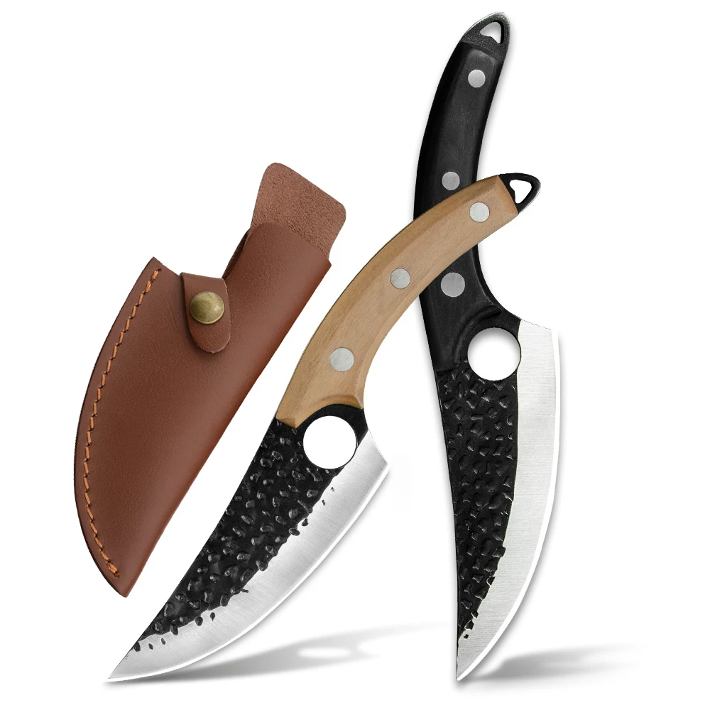 

Portable Sharp Stainless Steel Hand Made Slaughter Outdoor Survival Camping Hunting Serbian Boning Skinning Knife Set