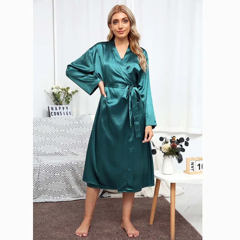 

Amazon Hot Sexy Lace Sling Pajamas Robe Two-piece Set for Women Comfortable and Smooth Sleepwear Pajamas Sexy Women Night Gown