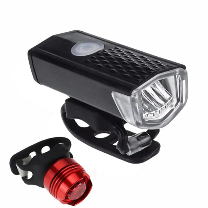 

USB Rechargeable Bike Light Set,Powerful Bike Headlight Compatible with: Mountain, Kids, Street, Bikes, Black/white