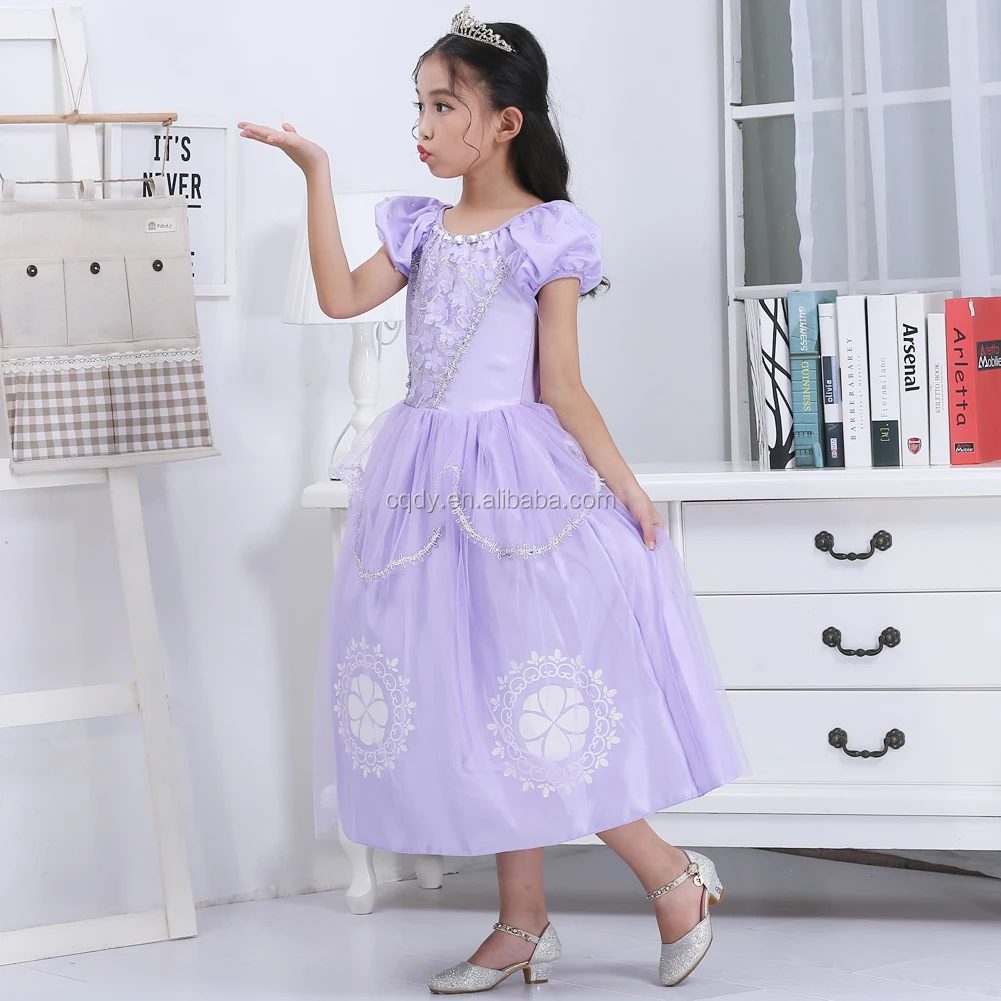 Vestido de Princesa Sofía para niña, disfraz de Cosplay de manga abombada,  vestidos en capas para fiesta de cumpleaños infantil, disfraces de fantasía  de Sofía| Alibaba.com