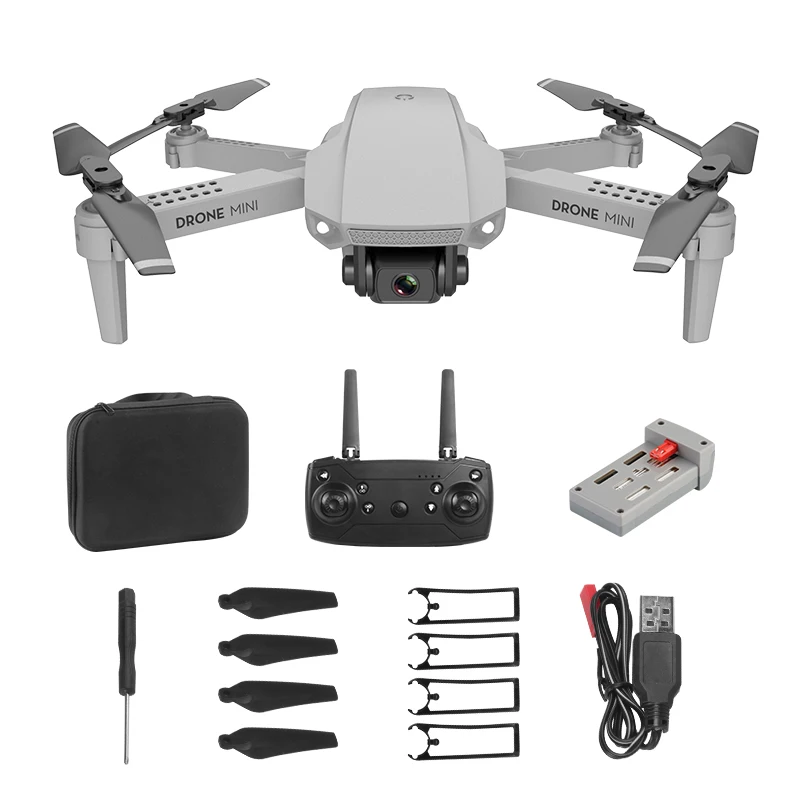 

4K E88 Drone Fixed Height Aerial Wide-Angle HD Camera Selfie Flight Positioning Aerocraft Foldable Quadcopter With Storage Bag, Black