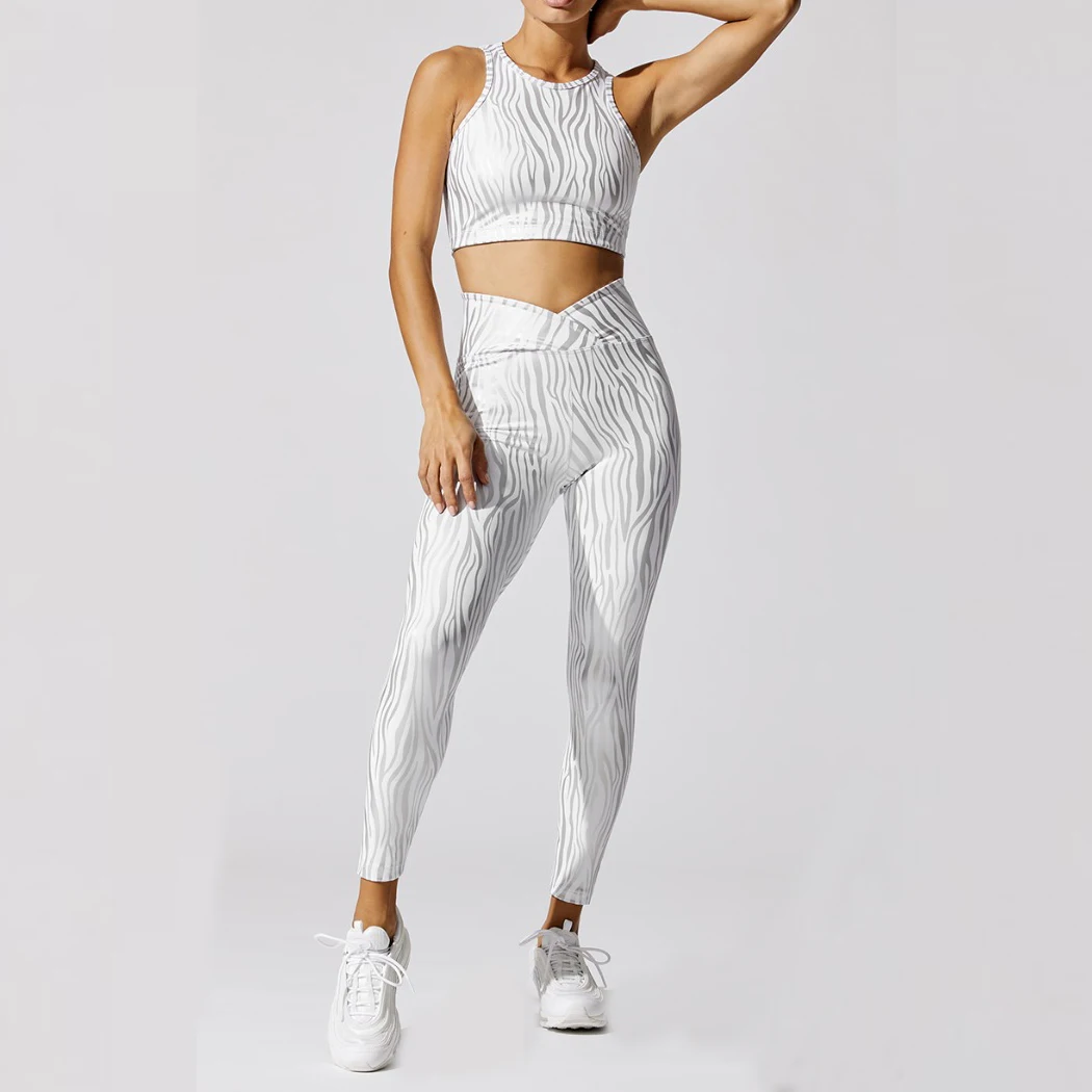 

Female Yoga Sets Gym Sportswear Running Leggings For Fitness Workout Running Women Yoga Sets