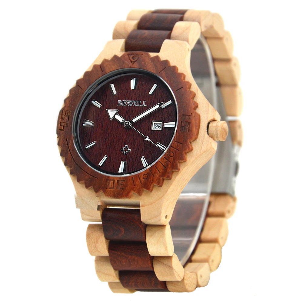 

Wholesale Promotion Cheap China Factory natural wooden watch BEWELL wood watch